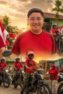 ‎Semarakkan HUT Ke-81 RI, TNI dan Masyarakat Sorong Gelar Pawai Merah Putih dan Bagi-Bagi Ratusan Bendera