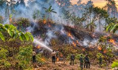 ‎Gerak Cepat, Yonif TP 806/SI Padamkan Kebakaran Lahan di Dua Titik Wilayah Kabupaten Sorong